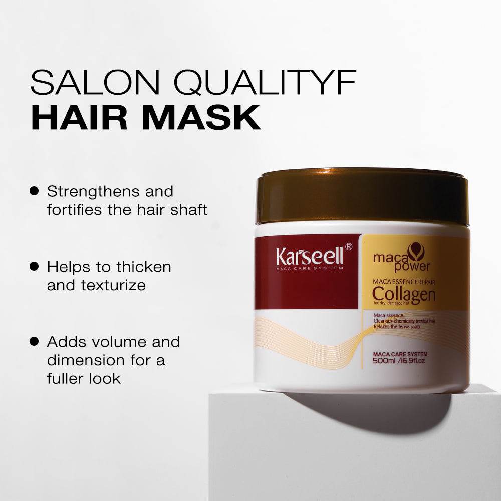 Karseell Collagen Hair Treatment Mask For Dry Damaged & All Hair Types - 500ml - Karseell Pakistan