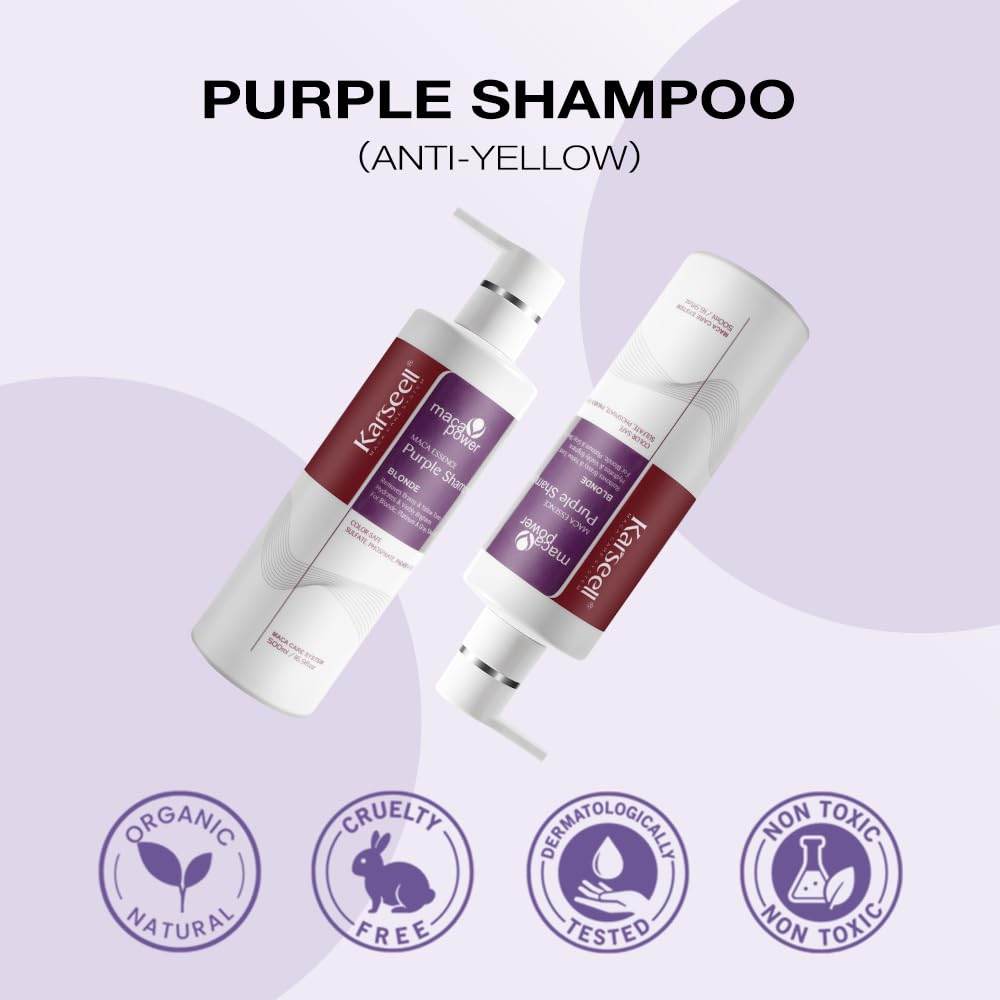 Karseell Purple Shampoo For Dry Damaged & All Hair Types - 500ml - Karseell Pakistan